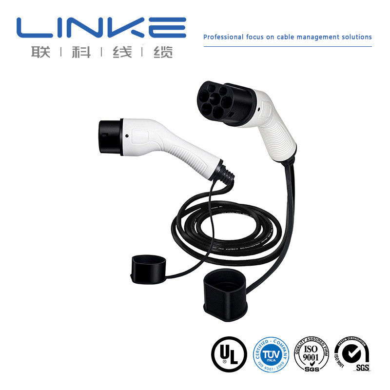 Czarny UL 62 32A 5p 2c*10AWG 1c*10AWG 3c*18AWG EV Kabel do ładowania z drutami miedzianymi