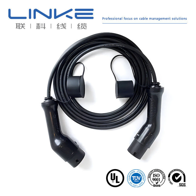 Czarny UL 62 32A 5p 2c*10AWG 1c*10AWG 3c*18AWG EV Kabel do ładowania z drutami miedzianymi