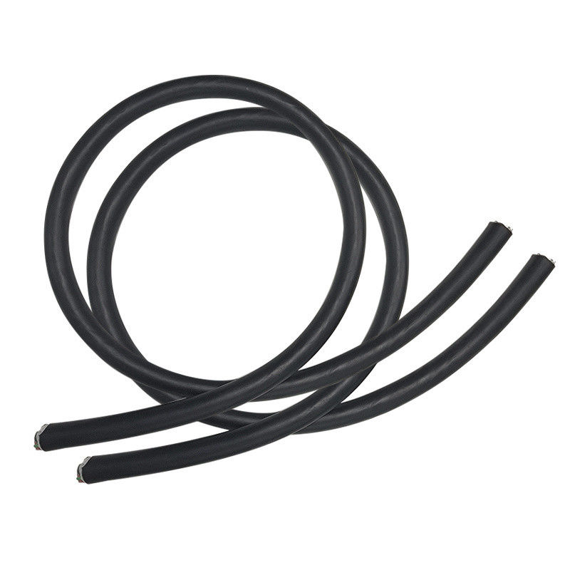 Czarny kabel ładowarki typu 2 do typu 2 32A 11kw 3 fazy z silikonową kurtką