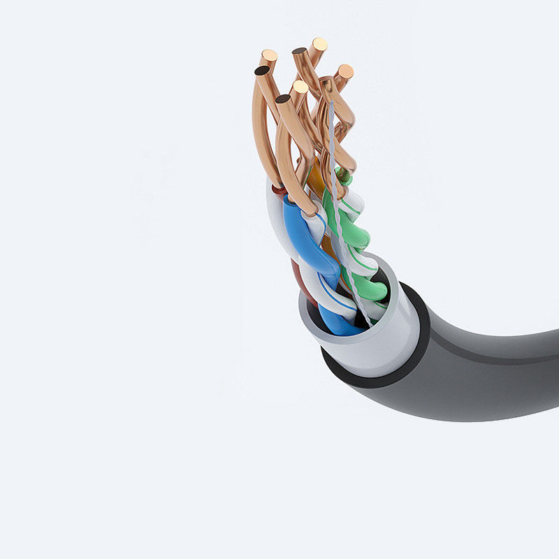Dostosowany ekranowany kabel danych CAT6 FTP z ognioodporną osłoną LSZH do szybkiej transmisji danych