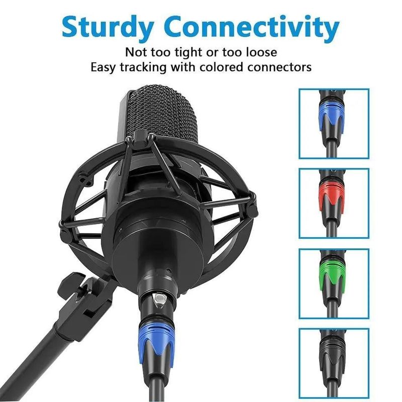 Kabel XLR 3m męski na żeński z gołym drutem miedzianym do wysokiej jakości połączenia mikrofonu audio