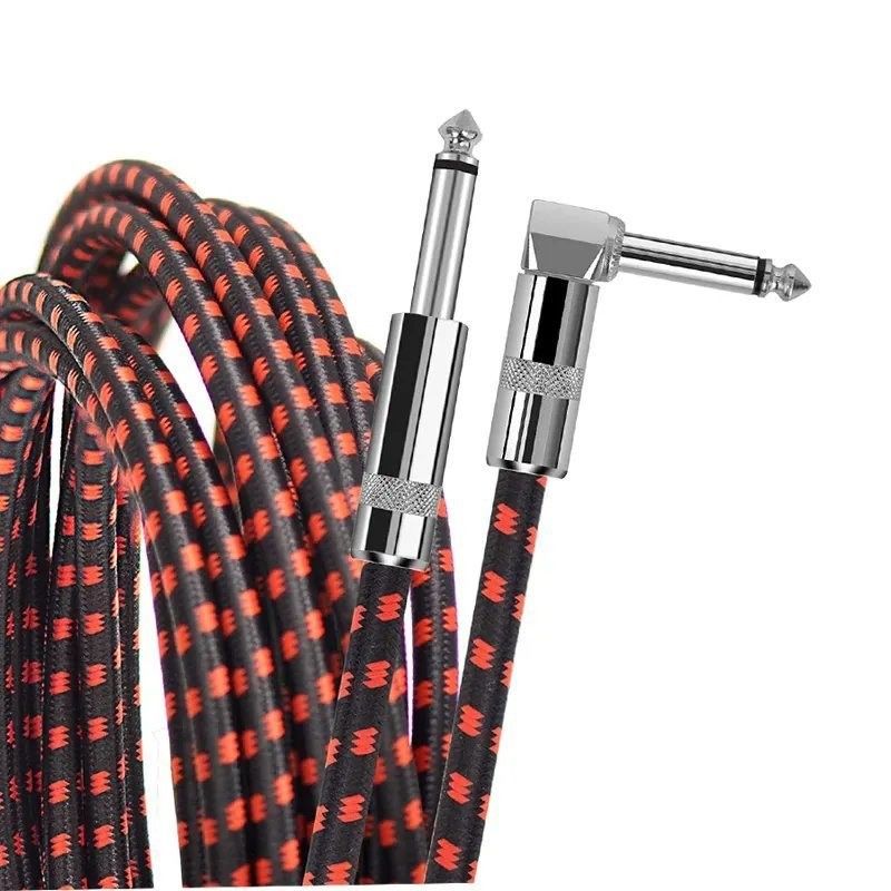Kabel gitarowy Braid Jack Electric Tweed 6,35 mm z technologią bezszumową do profesjonalnego audio