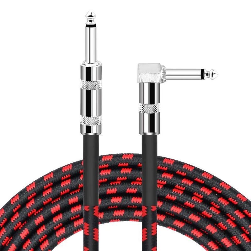 Kabel gitarowy Braid Jack Electric Tweed 6,35 mm z technologią bezszumową do profesjonalnego audio