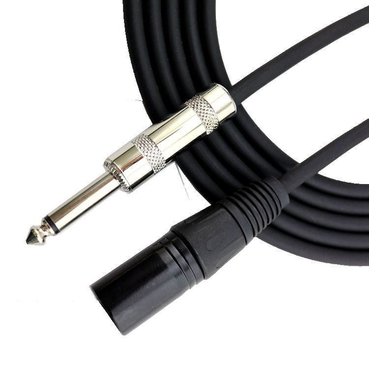 W kącie do prostych kabli gitary elektrycznej 10FT/30FT Czarne z plecami 6,35mm 1/4 cali