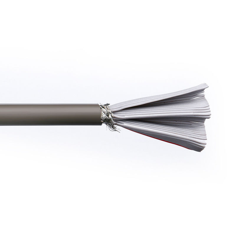 Materiał obudowy PVC UL2464 Szary z czerwoną krawędzią 20 szpilów Kabel głośnikowy z płaską wstążką