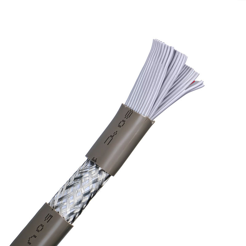 Materiał obudowy PVC UL2464 Szary z czerwoną krawędzią 20 szpilów Kabel głośnikowy z płaską wstążką