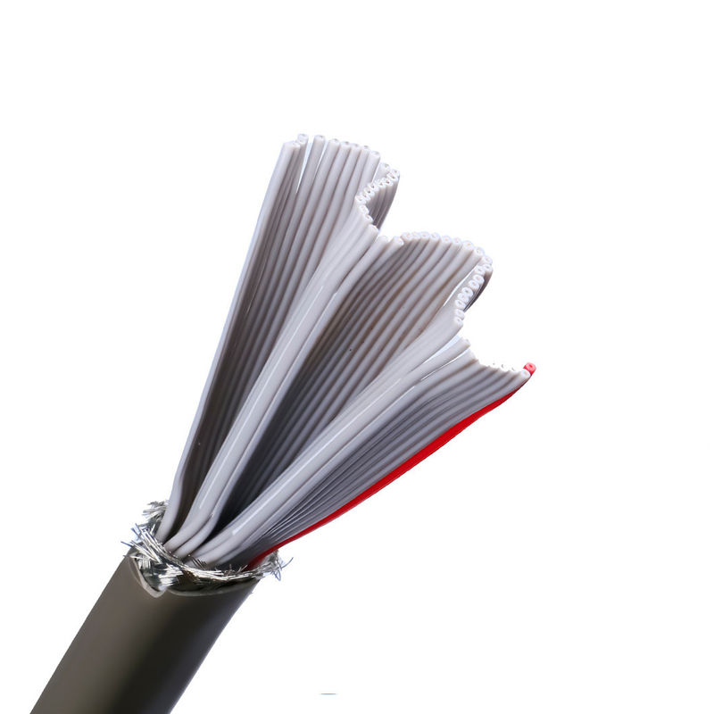 Materiał obudowy PVC UL2464 Szary z czerwoną krawędzią 20 szpilów Kabel głośnikowy z płaską wstążką