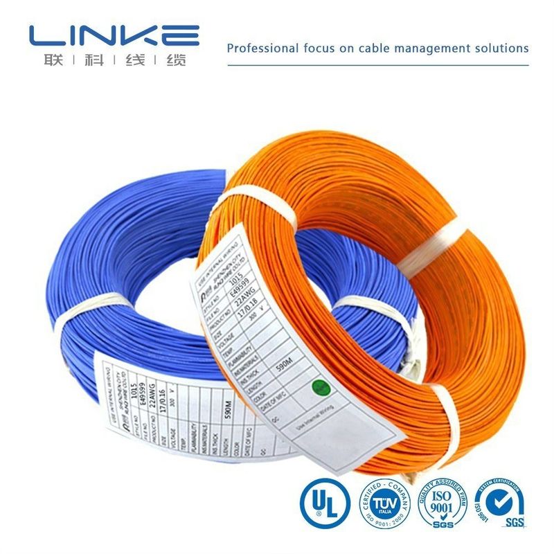 16AWG-32AG UL1591 Custom Color Tinned Copper Wire Power Cable with PVC Sheath Material