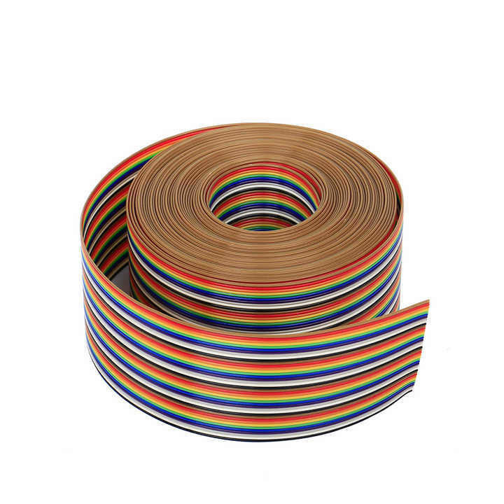 UL2651 28AWG 1.27mm Pitch 10pin 12pin Rainbow Ribbon Harness Flat Cable dla przemysłu