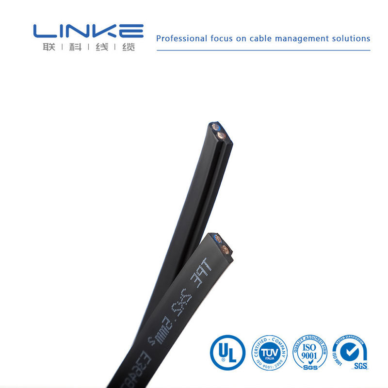 Półprzewodnik elastyczny gumowy płaski 2 rdzenia kabel prądu z izolacją z miedzi i PVC do zastosowań 300V