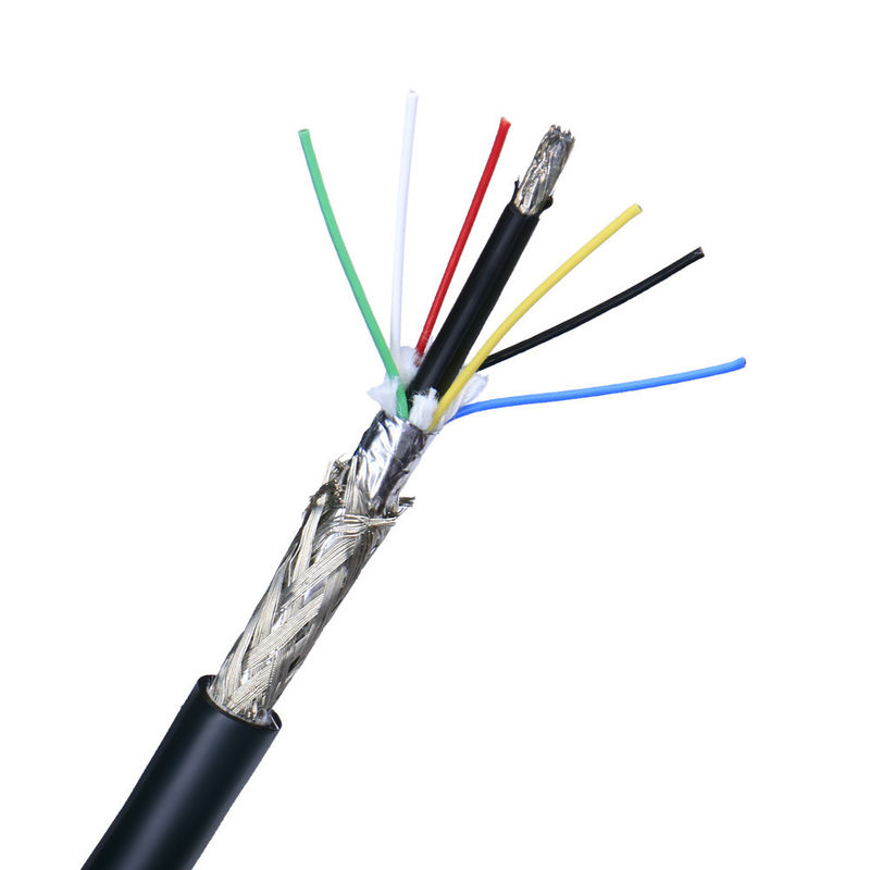 Ekranowany wielożyłowy kabel sterowniczy 26AWG 28AWG 4-żyłowy miedziany PVC Kabel sygnałowy