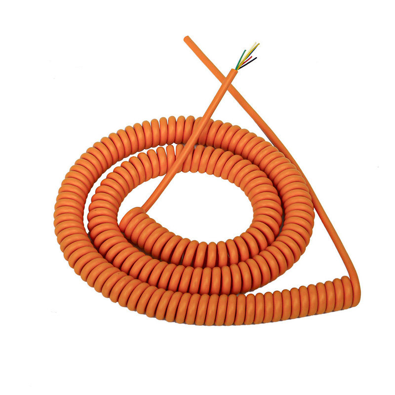 Przewodnik miedziany PVC obudowa oporowa rozciąganie ołowiu spiralna kręcona wiosna kabel zasilania
