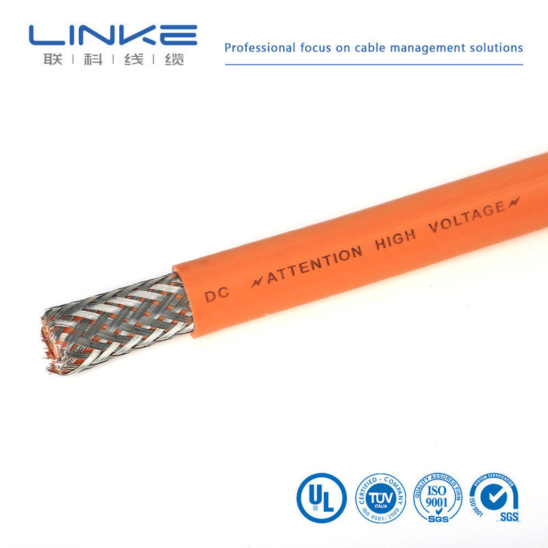 XLPE Jacket Kabel wysokonapięciowy Kabel ładowania Ev 25Mm2 35Mm2 50Mm2 70Mm2 Pomarańczowy 1000/1500V Podwójny izolowany kabel HV Kabel samochodowy Kabel osłonięty dla pojazdów elektrycznych