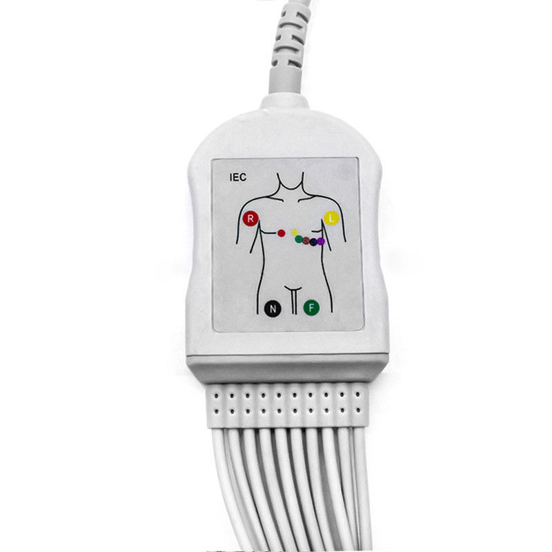 ISO 13485 Certyfikowany kabel medyczny EKG z dostosowanym materiałem osłony i wieloma przewodami