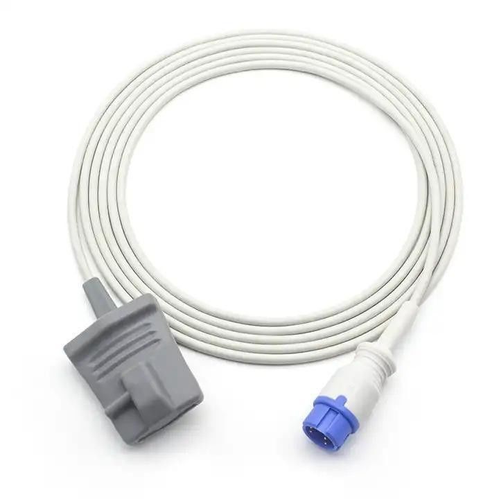 TPU Jacket Tinned Copper Conductor and Shield SpO2 Raw Cable for Pulse Oximeter Medical Grade Silicone Isolation