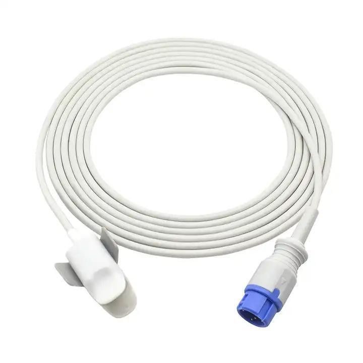 TPU Jacket Tinned Copper Conductor and Shield SpO2 Raw Cable for Pulse Oximeter Medical Grade Silicone Isolation
