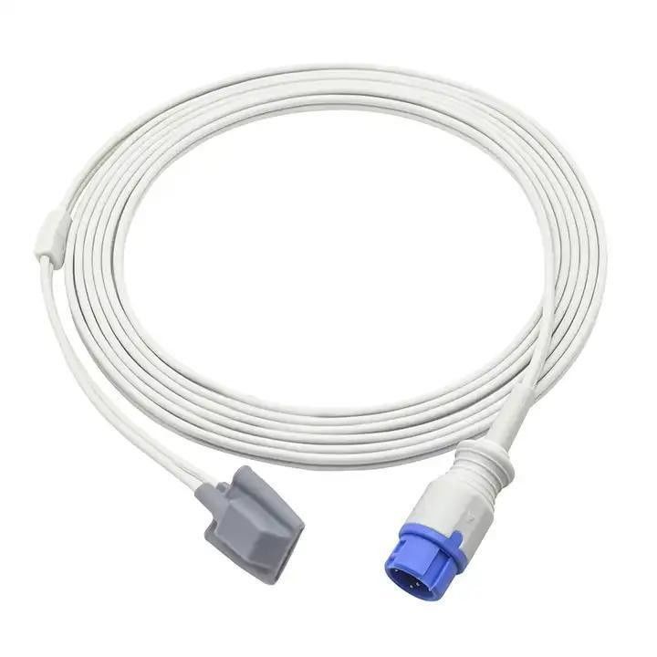 TPU Jacket Tinned Copper Conductor and Shield SpO2 Raw Cable for Pulse Oximeter Medical Grade Silicone Isolation