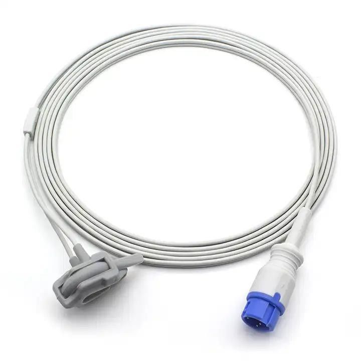 TPU Jacket Tinned Copper Conductor and Shield SpO2 Raw Cable for Pulse Oximeter Medical Grade Silicone Isolation
