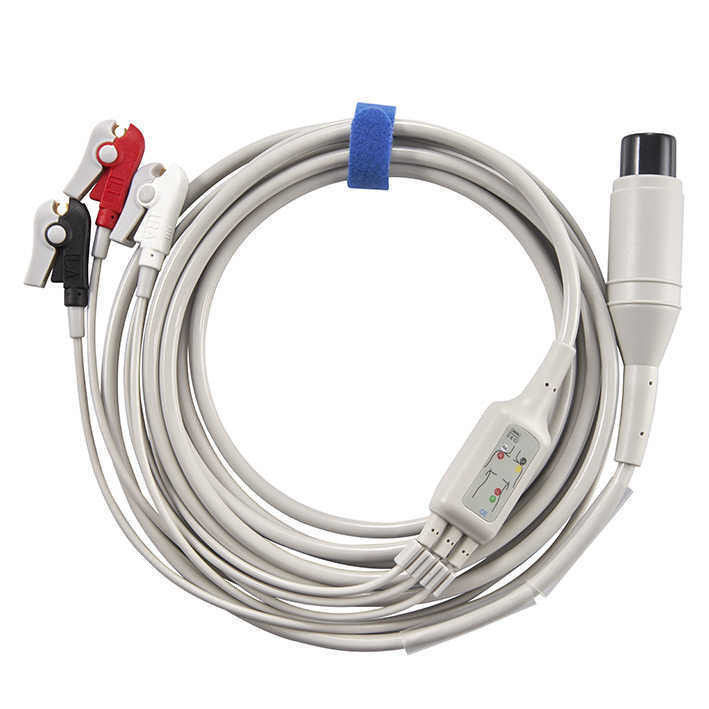Kabel EKG z osłoną TPU z rdzeniem z miedzi ocynowanej i opcjami dostosowywania do sprzętu medycznego