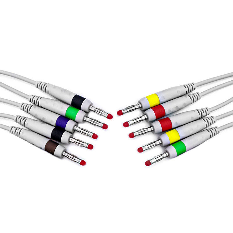 Kabel EKG z osłoną TPU z rdzeniem z miedzi ocynowanej i opcjami dostosowywania do sprzętu medycznego