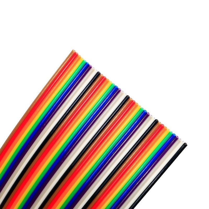 8/10/14/16/20/40/50-pinowa płaska taśma przedłużająca kabel danych z czerwonym brzegiem i konfigurowalnymi materiałami izolacyjnymi