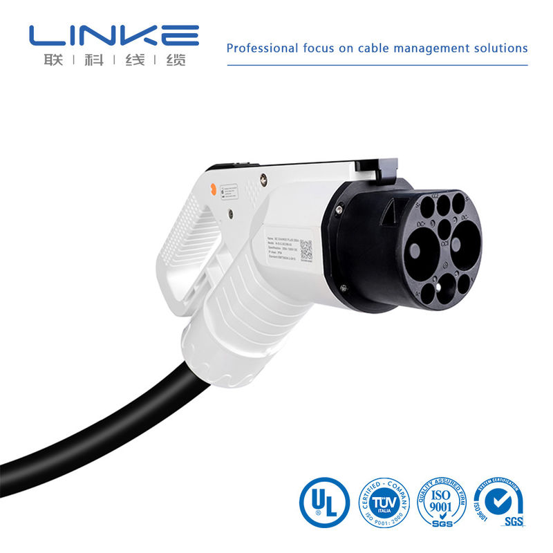 Czarny kabel ładowarki typu 2 do typu 2 32A 11kw 3 fazy z silikonową kurtką