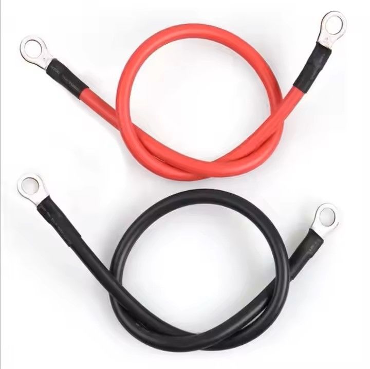 Czarny 2 gauge AWG Custom Battery Cable Wątek miedziany do instalacji słonecznych, morskich, inwerterów