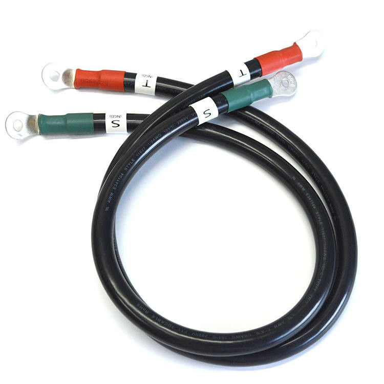 Czarny 2 gauge AWG Custom Battery Cable Wątek miedziany do instalacji słonecznych, morskich, inwerterów