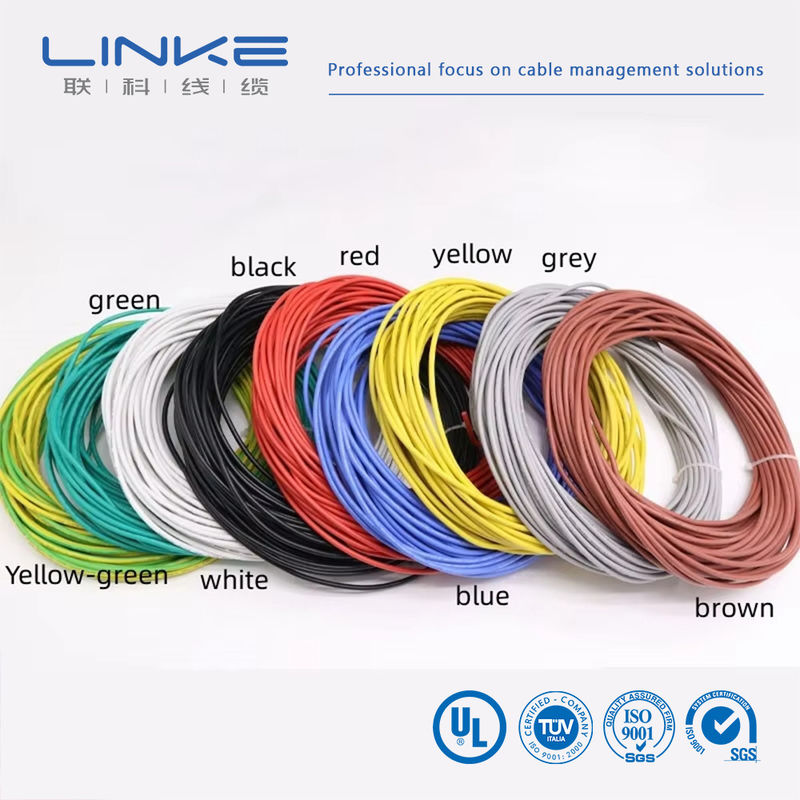 UL3135 Włókno z gumy silikonowej 30 28 26 24 22 20 18 16 14 12 10 AWG Kabel oświetleniowy LED z miękkiej miedzi elektronowej