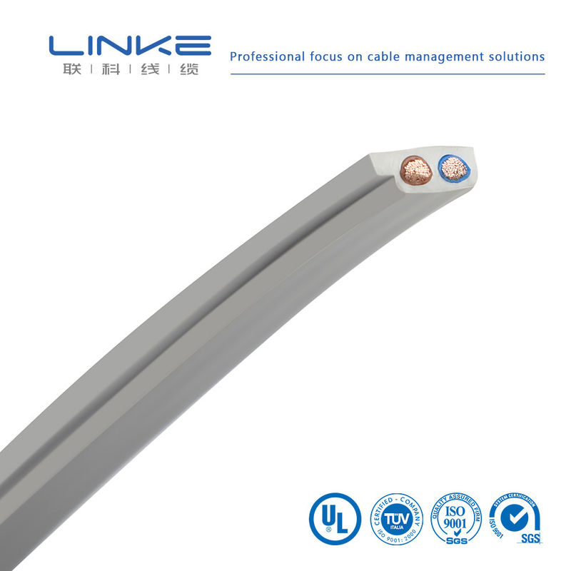 UL1185 Kabel równoległy z płaskiej drutu szarego PVC z 10 szpilkami elastyczny w kształcie płaskiej wstążki
