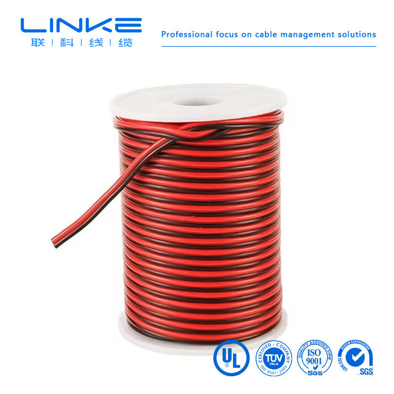 2468 VW-1 80°C 300V 22AWGx2C Płaski Kabel Taśmowy UL2468 2-żyłowy Kabel Głośnikowy PVC
