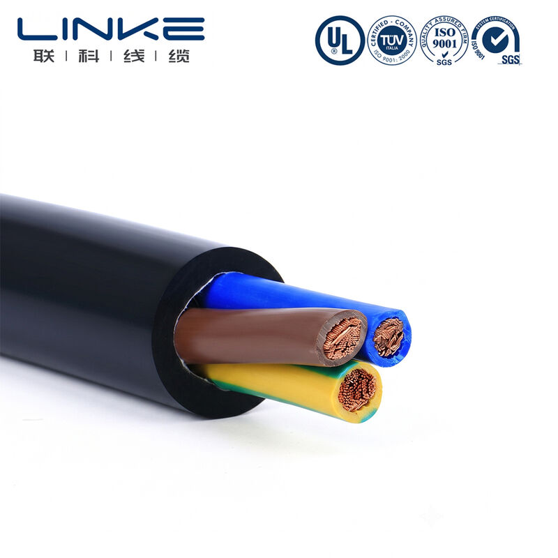H05VV-F 3-żyłowy elastyczny kabel zasilający 6mm, drobno-skręcany przewodnik miedziany, powłoka PVC, wielożyłowy przewód elektryczny