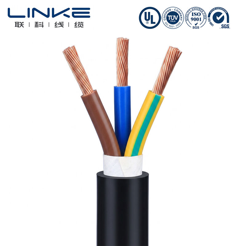 H05VV-F 3-żyłowy elastyczny kabel zasilający 6mm, drobno-skręcany przewodnik miedziany, powłoka PVC, wielożyłowy przewód elektryczny