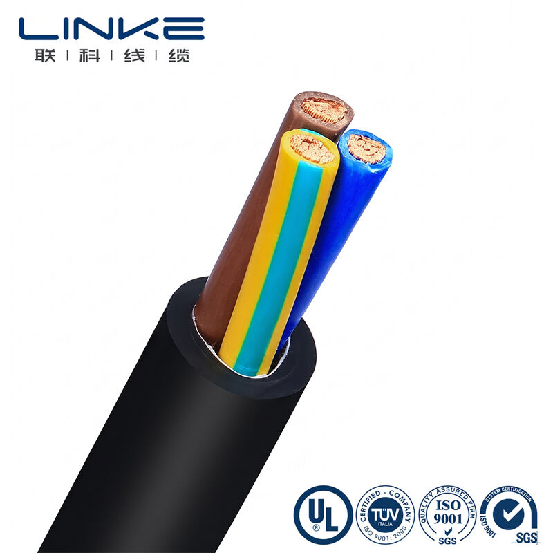 H05VV-F 3-żyłowy elastyczny kabel zasilający 6mm, drobno-skręcany przewodnik miedziany, powłoka PVC, wielożyłowy przewód elektryczny