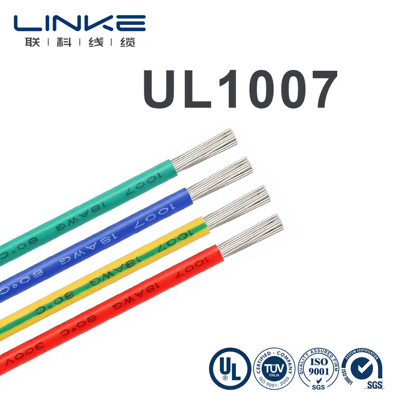 UL1007 Elektroniczny przewód łączący z przetworzonym przewodnikiem miedzianym 300V