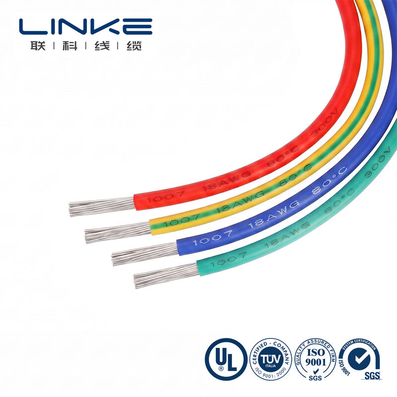 UL1007 Elektroniczny przewód łączący z przetworzonym przewodnikiem miedzianym 300V